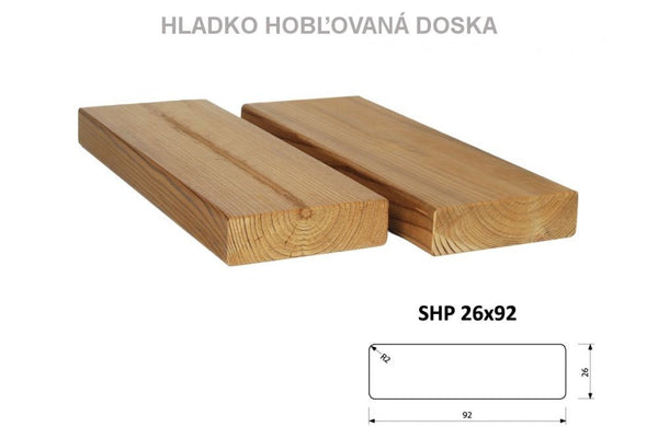 Hladká doska SHP 26x92 mm