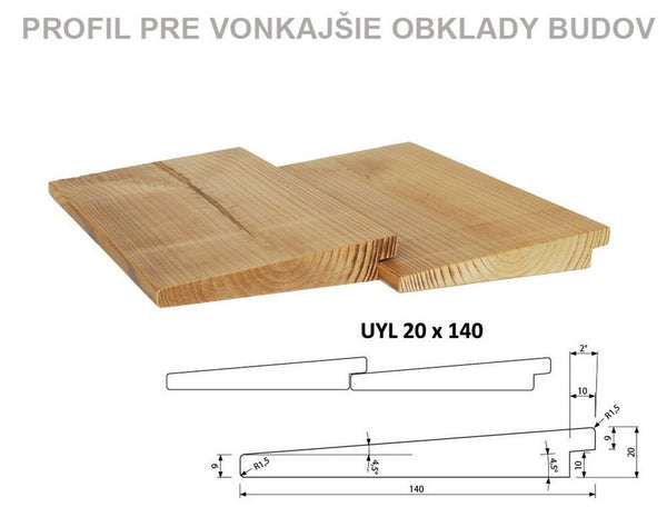 Palubovka UYL 20x140 mm