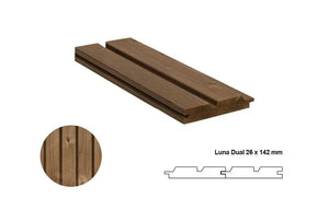 Drevený obklad Luna Dual 26x142 mm ThermoWood®