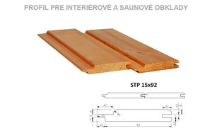 Obklad na stenu (sauna, interiér) STP 15x92 mm ThermoWood®