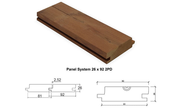 Palubovka Panel Systém 26x92 mm, 2 strany PD