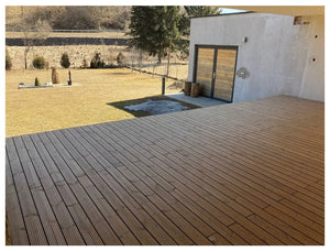 Terasová doska LunaDeck2 26x117 mm, s bočnými úchytmi - ThermoWood®