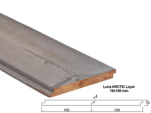Drevený obklad LAYER "ARCTIC" 19x188 mm ThermoWood®