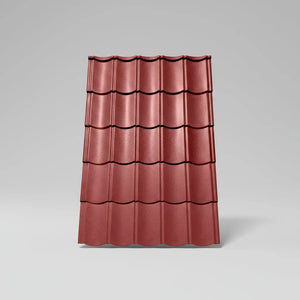 Maloformátová plechová krytina Metrotile Ln Štandard - červeno hrdzavá (1 ks)