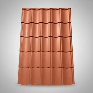 Maloformátová plechová krytina Metrotile Ln Štandard - červeno tehlová (1 ks)