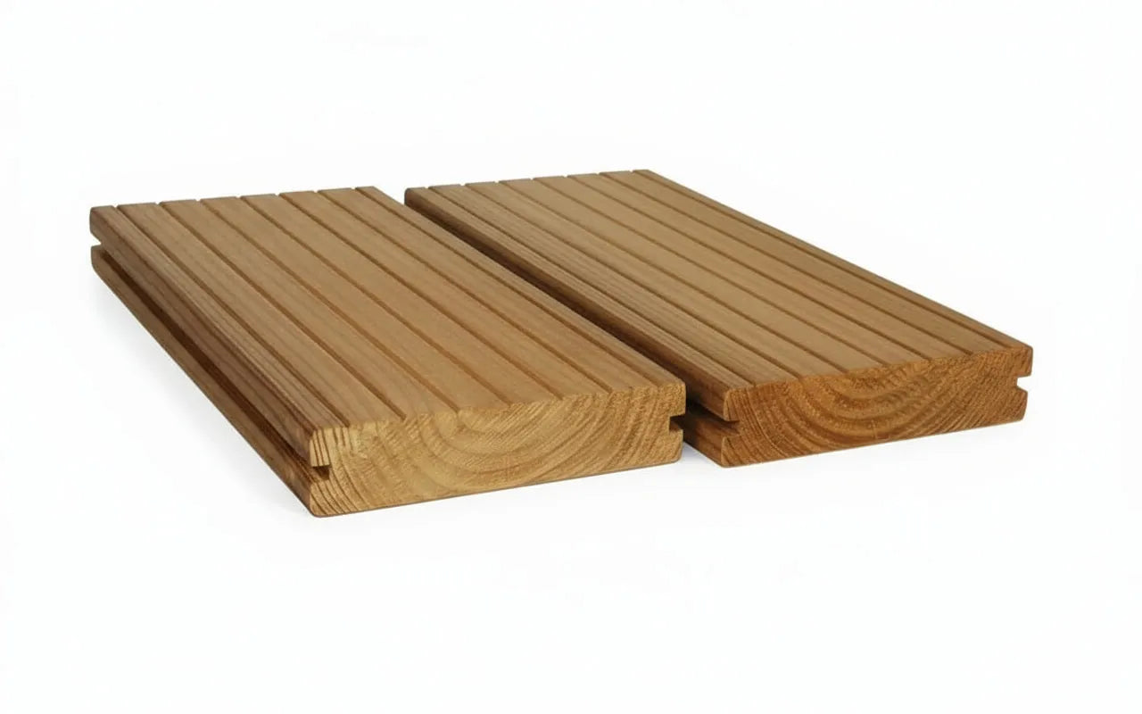 Terasová doska LunaDeck2 26x117 mm, s bočnými úchytmi - ThermoWood®