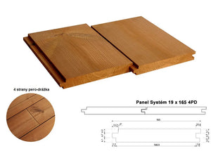 Drevený obklad Panel Systém 19x165 mm, 4 strany PD - ThermoWood®